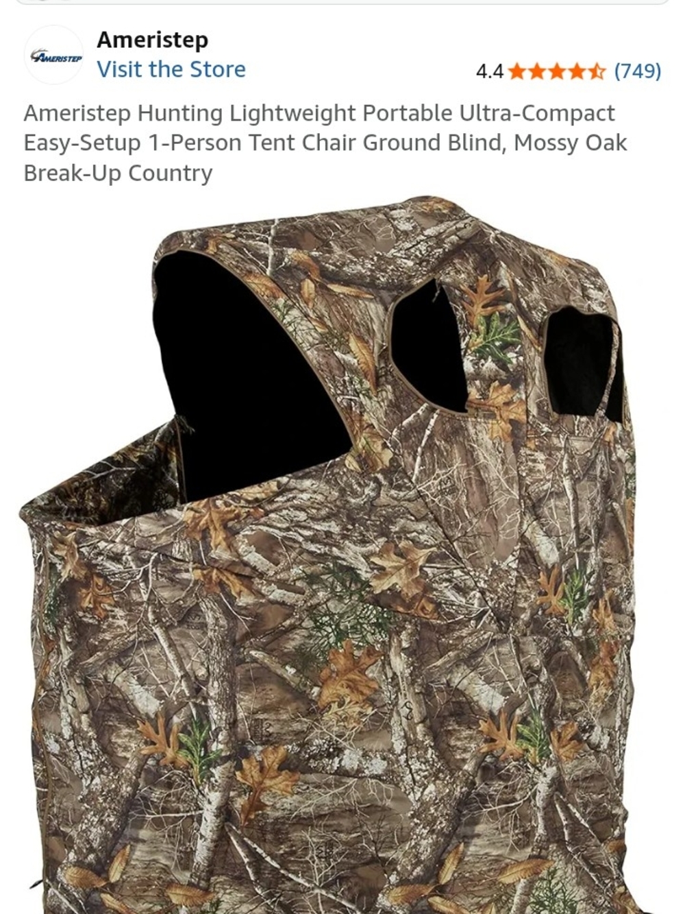 Camouflage Hunting Blind Cover - Realtree-Style Brown Camo - Picture 5 of 7